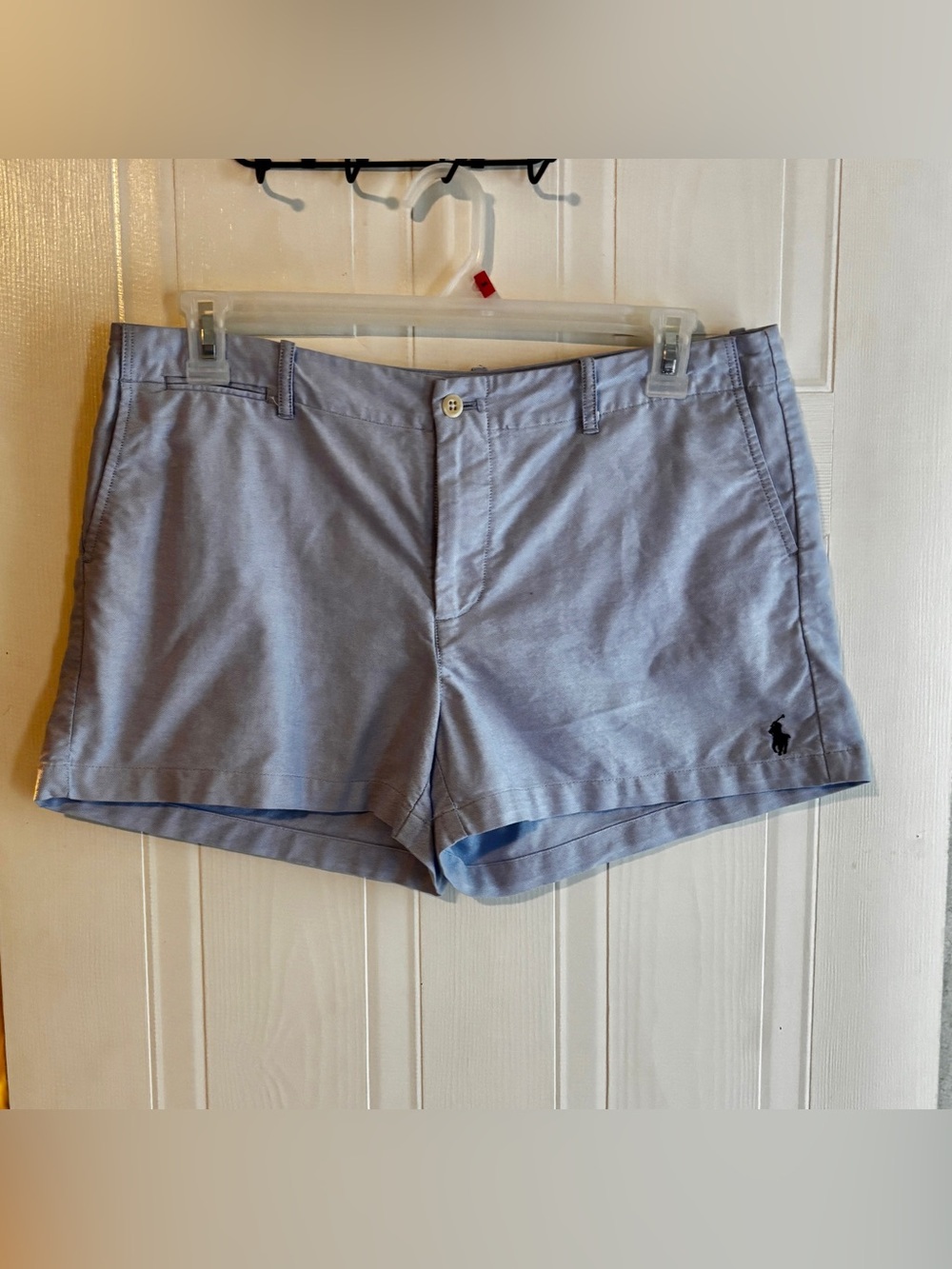 Polo Ralph Lauren Blue Cotton Oxford Shorts Size 12 Preppy